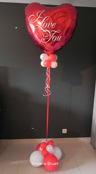 Montage ballons Saint-Valentin